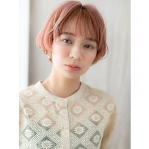 透明感ペールオレンジひし形小顔マッシュショート20代30代 - COVER HAIR bliss【カバーヘア ブリス】北浦和/北浦和西口店【カバー ヘア ブリス キタウラワ キタウラワニシグチテン】掲載中