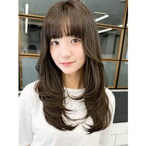 20代30代◎韓国風ふんわりレイヤーグレージュカラー