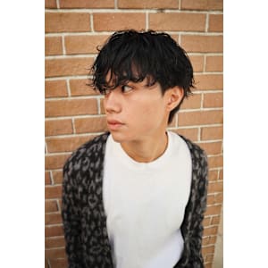 シャドウパーマ無造作マッシュツイストスパイラル