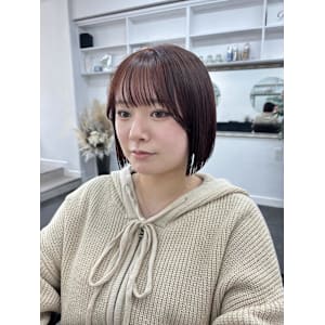 暖色カラー/暖色ボブ/シースルーバング/ヘイリーボブ/中華街 - AO。【アオ】掲載中
