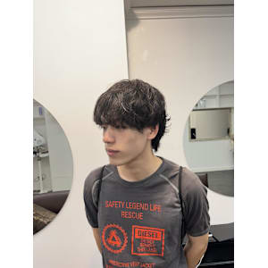 メンズパーマ/ショートウルフ/ニュアンスパーマ/ゆるめパーマ