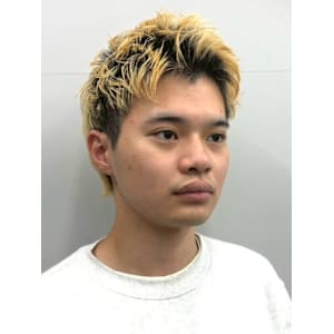 スパイキーショート ブロンドカラー ブリーチ ハイトーン - Men's salon SEPT. 博多【メンズサロン セプト ハカタ】掲載中