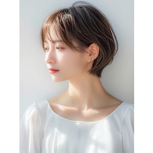 大人可愛い透け感丸みマッシュボブショートp1　ミニボブレイヤ - COVER HAIR & SPA bliss【カバーヘア アンド スパ ブリス】浦和/浦和西口店【カバー ヘア アンド スパ ブリス ウラワ ウラワニシグチテン】掲載中