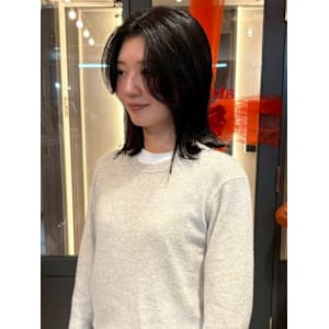 顔周りカット くびれヘア 外ハネボブ 黒髪 髪質改善 20代 - atelier.神戸三宮店【アトリエ】【アトリエ コウベサンノミヤテン】掲載中