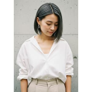 全頭ブリーチ/グレーブラウン/内巻きモテボブ/ナチュラルボブ - FURUSHO 苦楽園【フルショウクラクエン】掲載中