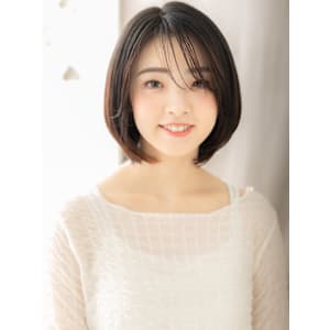 リタッチカラーグレーブラウン大人美人黒髪丸みボブ30代40代 - COVER HAIR bliss 【カバー ヘア ブリス】川口/ららテラス川口東口駅前店【カバー ヘア ブリス カワグチララテラスカワグチヒガシグチエキマエテン】掲載中