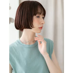 シースルーバングバーガンディ小顔切りっぱなしボブ30代40代 - COVER HAIR bliss【カバーヘア ブリス】大宮/大宮西口店【カバー ヘア ブリス オオミヤ オオミヤニシグチテン】掲載中