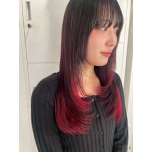 レイヤードロング × レッドデザインカラー - recipe la couleur【レシピ ラ クレア】掲載中