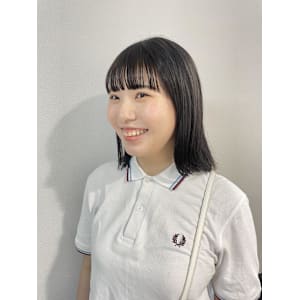 おしゃれ黒髪カット/ぱつっとボブ/顔まわりカット/おくれ毛 - AO。【アオ】掲載中