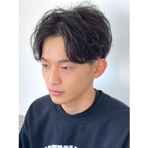 ニュアンスパーマ センターパート ツーブロック ミニマッシュ - MENS SALON RUGGED 大野城店【メンズサロンラギッドオオノジョウテン】掲載中