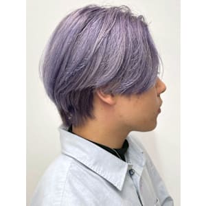 ブリーチカラー ペールパープル アンブレラカラー マッシュ