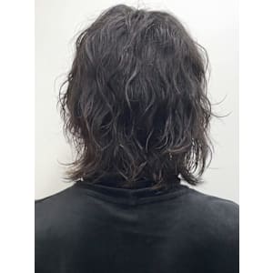 ミディアムヘア ウェーブパーマ メンズパーマ 黒髪ロング - MENS SALON RUGGED 大野城店【メンズサロンラギッドオオノジョウテン】掲載中