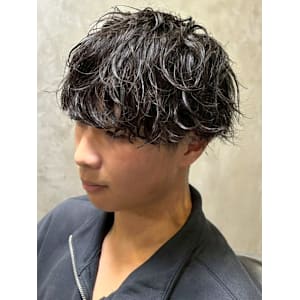 ニュアンスパーマ マッシュショート 束感 20代 カジュアル - 完全個室 THIS IS BARBER 3rd【カンゼンコシツ ディスイズバーバーサード】掲載中
