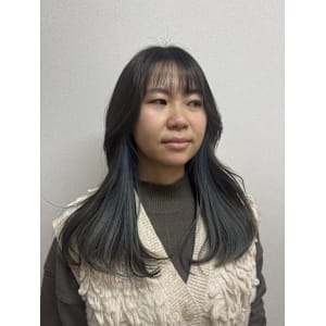 インナーカラー/ブルーカラー/ブリーチあり/水色カラー - AO。【アオ】掲載中