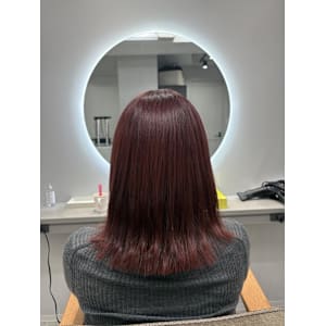 ロブボルドー - aroot 町田店 酸性縮毛矯正/髪質改善カラー【アルート マチダテン サンセイシュクモウキョウセイ カミシツカイゼンカラー】掲載中