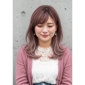 モテ髪ピンクへア/バタフライカット/くびれ巻き/シャギー - FURUSHO 苦楽園【フルショウクラクエン】掲載中