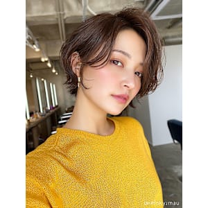 ショート/レイヤーカット/かきあげバング/ブラウンベージュ - neu【ノイ】スマートサロン【ノイ】掲載中