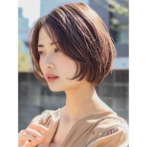 ブラウンヘア/ショートヘア/小顔/髪質改善/似合わせカット