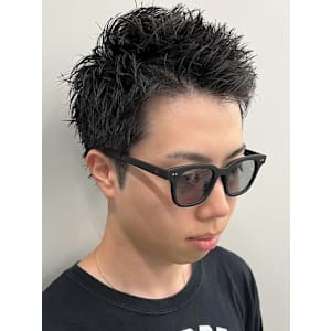 スパイキーショート アップバング 黒髪 ツーブロック 爽やか - Men's salon SEPT. 博多【メンズサロン セプト ハカタ】掲載中