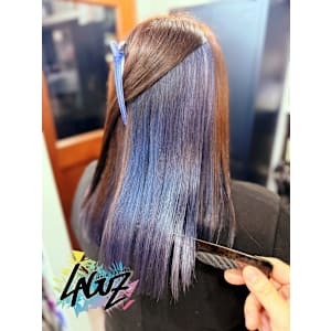 ミッドナイトパープル × ブルーヴェールインナー - LAGUZ 茅ヶ崎 髪質改善 ヘアアレンジ【ラグズ チガサキ カミシツカイゼン ヘアアレンジ】掲載中