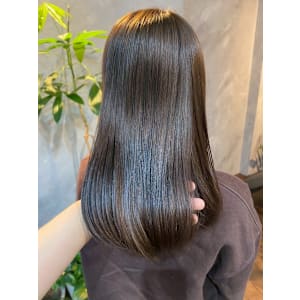 オリーブアッシュ 髪質改善 艶髪 縮毛矯正  顔周りカット - 福岡 オーガニックカラー miroa【フクオカ ミロア】掲載中