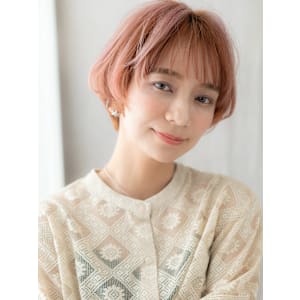 大人ガーリーペールオレンジ小顔マッシュショート20代30代 - mod's hair【モッズヘア】越谷/越谷西口店【モッズヘア コシガヤ コシガヤニシグチテン】掲載中