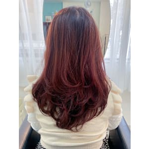 ロングレイヤースタイル　ワインレッドカラー - HAIR&MAKE STUDIO MIMURO【ヘアメイク スタジオ ミムロ】掲載中