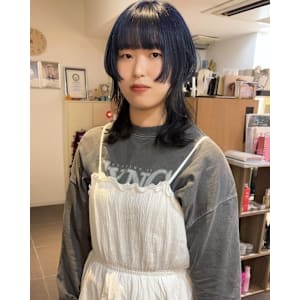 顔まわりカットウルフレイヤー姫カットブルーブラック - NYNY 桂店【ニューヨークニューヨーク カツラテン】掲載中