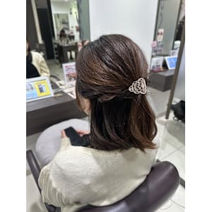 ハーフアップアレンジ