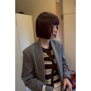 チェリーレッド/ミニボブ/フェイスレイヤー