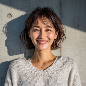 抜け感ふんわり外ハネ、ボブ