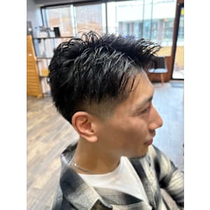 ツーブロックショート