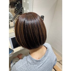 ブリーチなしアンブレラカラー