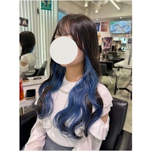 インナーカラー ブルー 水色 寒色カラー  - TOKYO OTAKU HAIR【オタクヘアー】 ケアブリーチ ダブルカラー インナーカラー【トーキョーオタクヘアーケアブリーチダブルインナーカラー】掲載中