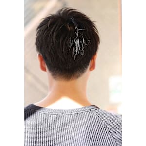 爽やかアップバングショート