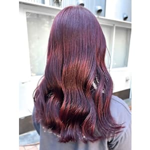 【白石】ブリーチなし赤髪ワインレッドロング艶カラー原宿 - Lalei harajuku【ラレイハラジュク】掲載中