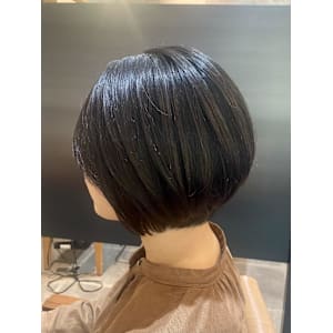 ショートボブスタイル - 半個室型美容室 Sourire 姪浜店【ハンコシツガタビヨウシツスーリールメイノハマテン】掲載中