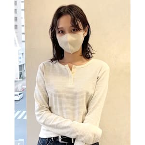 くびれミディアムレイヤーミディアムパーマミューズパーマ