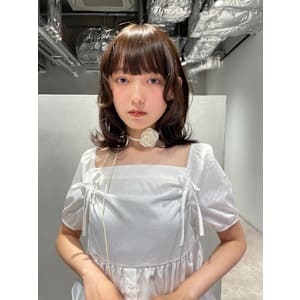 顔まわりレイヤー/アッシュブラウン