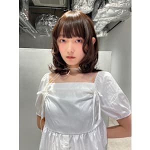 内巻きレイヤー/アッシュブラウン