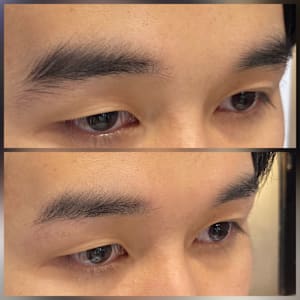 自然なストレート眉毛【高田馬場　眉毛Wax出来るヘアサロン】