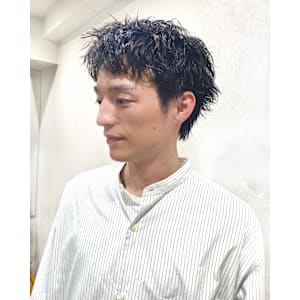 アクティブショートソフトツイストスパイラルパーマシャドウ