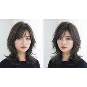 【レディース】ふんわりくびれ×顔周りレイヤー