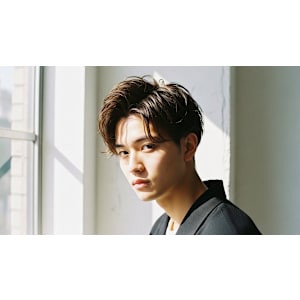 【メンズ】センターパート×スッキリショート