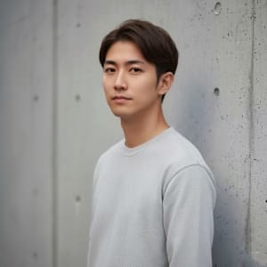 【メンズ】センターパート×スッキリショート