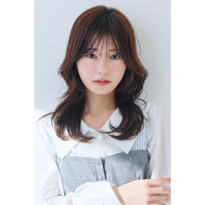 韓国くびれヘア×暗めカラー