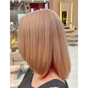 《ai》ホワイトベージュ×アクセントレッド