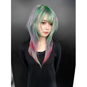 オーダーメイド　デザインカラー　ケアブリーチカラー　ウルフ - Null 原宿店 デザインカラー/ダブルカラー【ヌルハラジュクテン デザインカラー ダブルカラー】掲載中