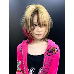 オーダーメイド　デザインカラー　ケアブリーチカラー　ウルフ - Null 表参道本店 デザインカラー/ダブルカラー【ヌル】掲載中