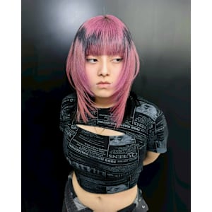 エンジェルリングカラー　ケアブリーチカラー　レイヤーカット - Null 表参道本店 デザインカラー/ダブルカラー【ヌル】掲載中